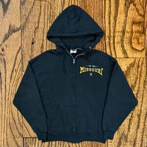 Vintage University of Missouri Mizzou Embroidered Full Zip Hooded Jacket